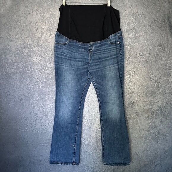 Isabel Maternity Over Belly Skinny Bootcut Jeans, Stretch Denim, Size 16/33R - Picture 1 of 4